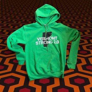 Gildan Bright Green Vermont Strong Hoodie